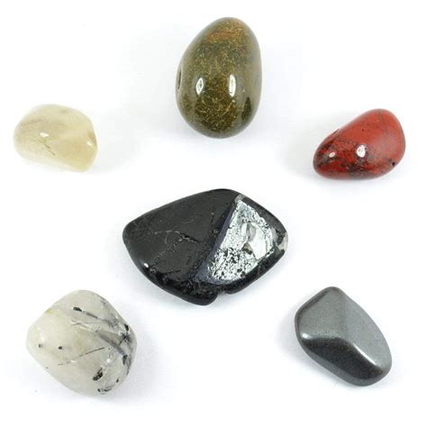 Reiki Crystal Products Natural Grounding Tumble Stone Kit 7 Chakra ...