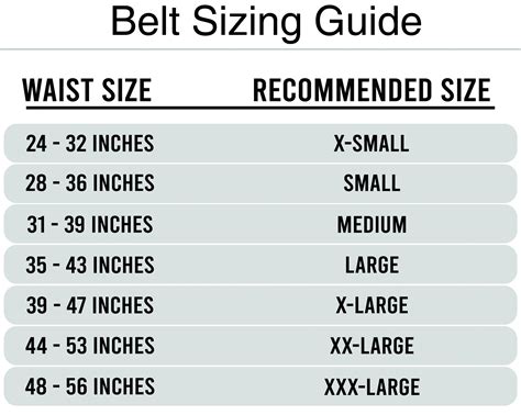 Powerlifting Belt Size Chart at Oscar Nimmo blog