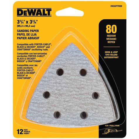 DEWALT, 12-Pac 80-Grit Industrial Oscillating Sandpaper, Pieces (qty ...