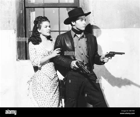 THE KID FROM TEXAS, from left: Gale Storm, Audie Murphy as Billy the ...