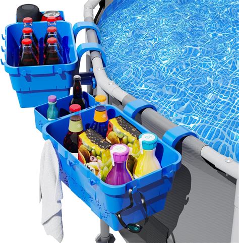 Amazon.com: SHAPON Poolside Storage Basket with 2 Cup Holder ...