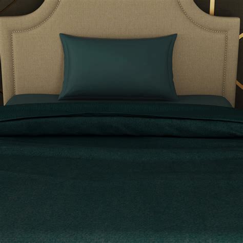 Buy SPACES Cushlon Dark Teal Solid Single Blanket from Spaces at just ...