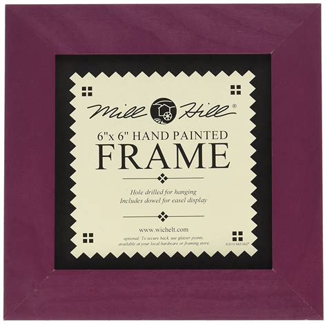 Mill Hill Wooden Frame, 8 by 8-Inch, Matte Plum : Amazon.in: Home & Kitchen