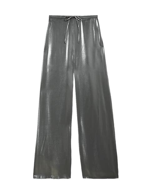 Buy Metallic Drawstring Wide Leg Trousers at Marks & Spencer