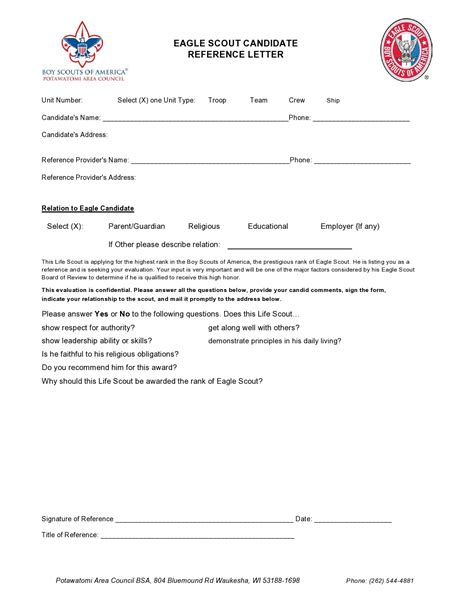 25 Eagle Scout Recommendation Letter Examples - TemplateArchive