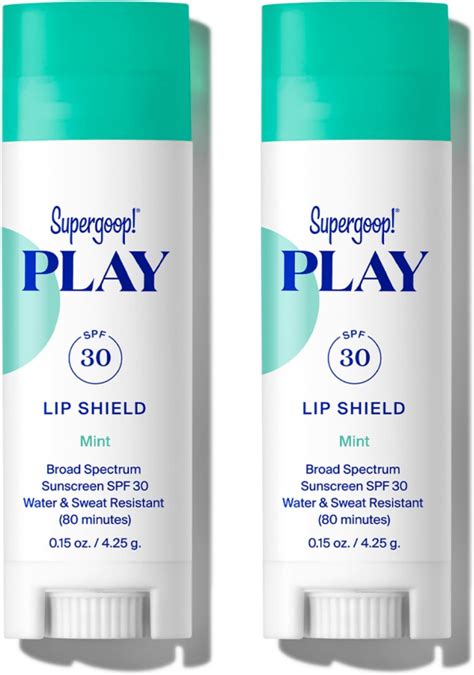 Amazon.com : Supergoop! PLAY Lip Shield SPF 30 with Mint - Pack of 2 ...