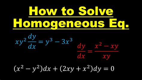 Homogeneous Equations Examples 的图像结果