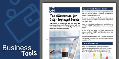 Tax Allowances for Self-Employed People (teacher made)