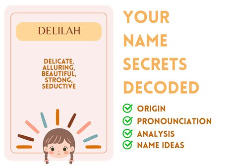 Delilah - Hebrew Girl Name Meaning and Pronunciation