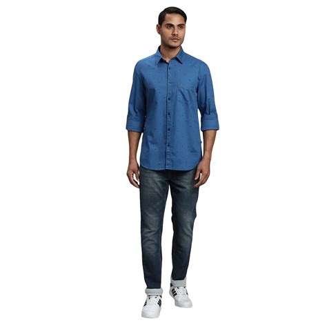 Parx Men Blue Slim Fit Printed Casual Shirt – MyRaymond