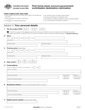 Fillable Online ato gov Government contribution destination nomination ...