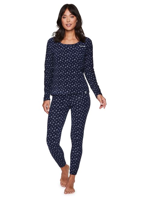 Avalanche Women's Modern Stars Waffle Knit Thermal Pajama Set - Walmart.com