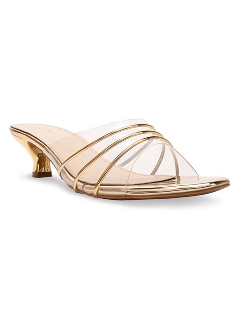 Shop Rocia By Regal Gold Women Vinyl Kitten Heels Online