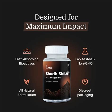 Shudh Himalayan Shilajit & Ashwagandha Root Capsules - Vitality, Mood ...