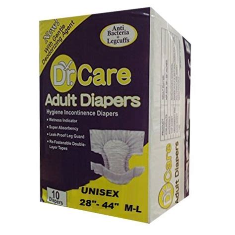 Dr Care Hygiene Incontinence Unisex ADULT Diapers | with Anti Bacteria ...