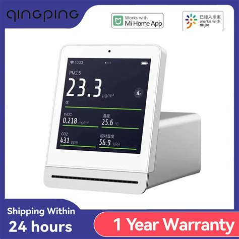 Qingping Air Detector Smart Home Touch Screen Control Temperature ...