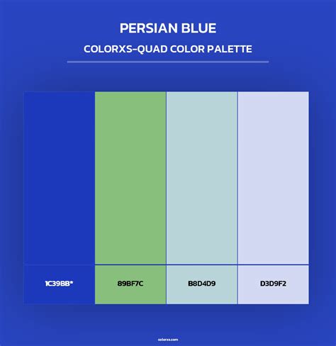 Persian Blue color palettes - colorxs.com
