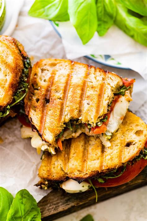 Caprese Sandwich Recipe with Basil Pesto (Panini) | Recipe | Caprese ...