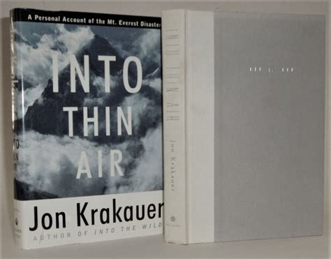Into Thin Air: A Personal Account of the Mt. Everest Disaster by Krakauer, Jon: Very Good ...
