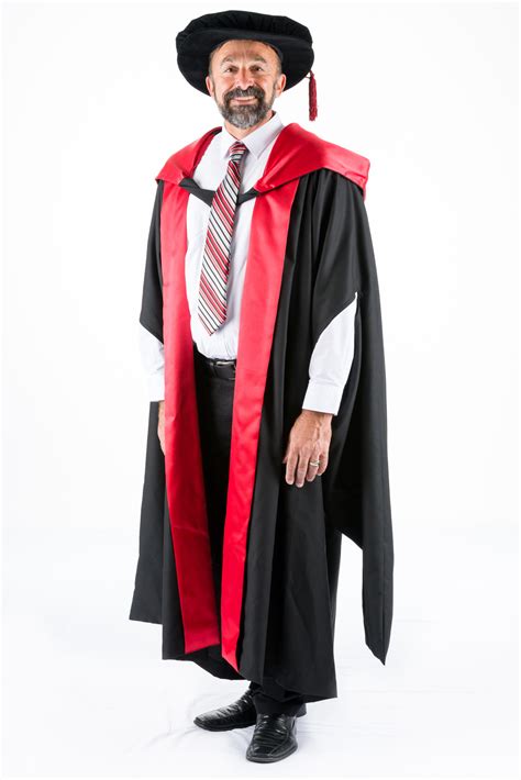 PHD DOCTORAL FULL SET GOWN HOOD & BONNET Red Satin Facings | The Gown Chick
