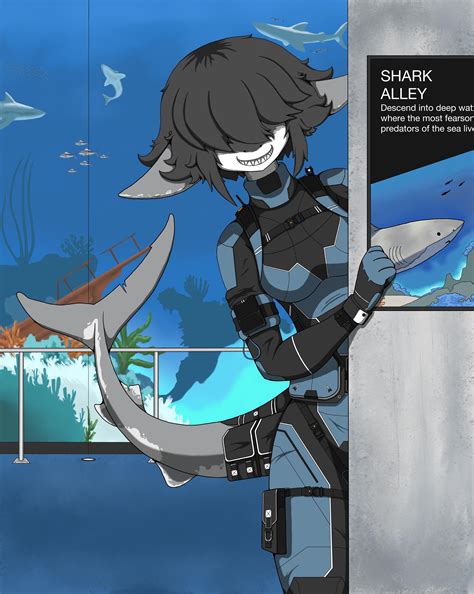Hi! Here one of my ocs, she’s a shark (art by me) : r/furry