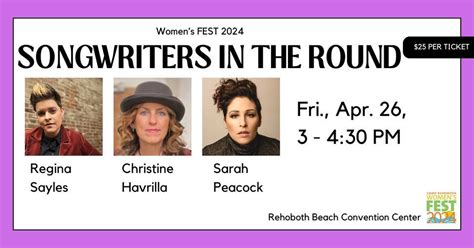 Singer Songwriters In the Round, Rehoboth Beach Convention Center, 26 ...