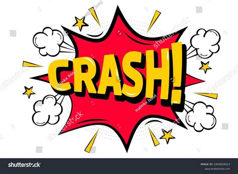 Crash Comic Book Wording Sound Effect Stock Vector (Royalty Free ...