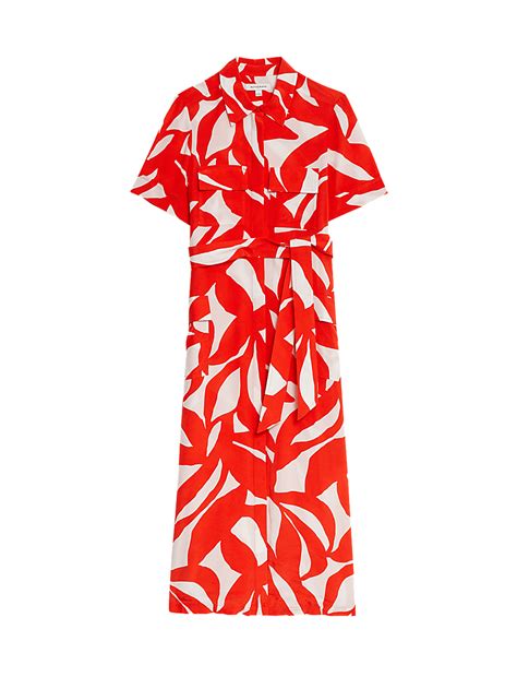 Buy Cupro Rich Printed Midaxi Shirt Dress at Marks & Spencer