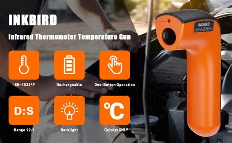 INKBIRD Infrared Thermometer Gun INK-IFT02 For Cooking Non-Contact IR ...