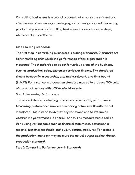 Steps in Controlling Process in Management 的图像结果