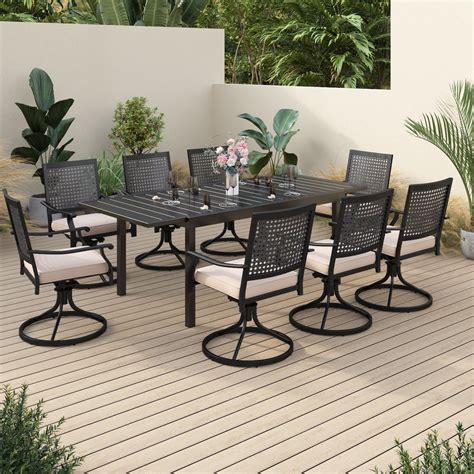 Sophia & William 9 Piece Outdoor Patio Dining Set 8 India | Ubuy
