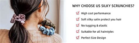 Cerrito Satin Silk Hair Scrunchies for Women & Girls – Soft Elastic ...