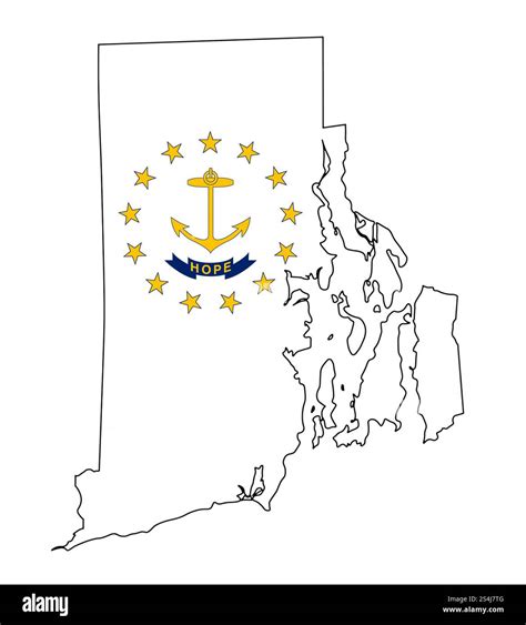 Map state rhode island Cut Out Stock Images & Pictures - Alamy