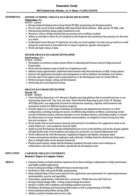 Image result for Oracle Developer Resume Sample