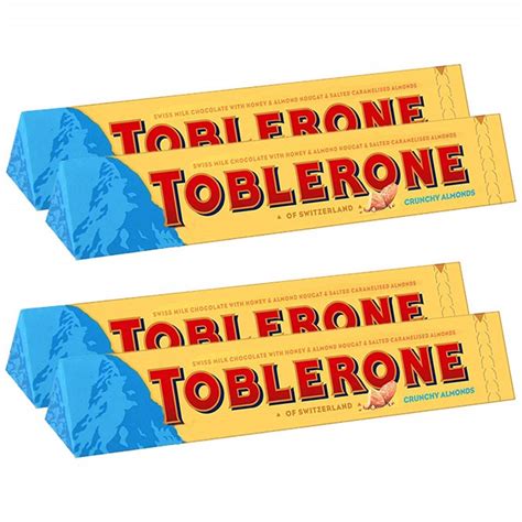Toblerone Milk Chocolate with Crunchy Almonds 100gm (Pack of 4) – glamshow