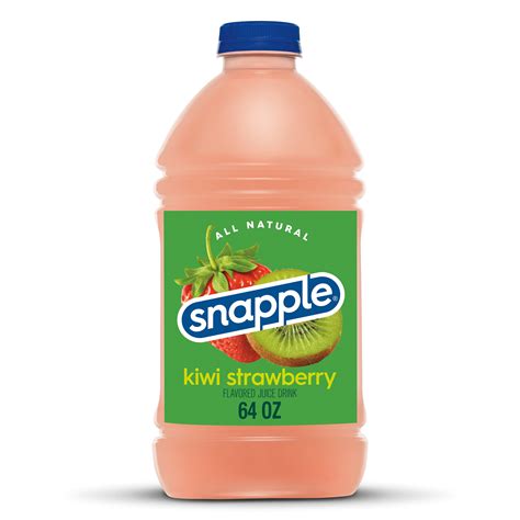 Snapple All-Natural Kiwi Strawberry Juice Drink, Gluten-Free, 64 fl oz ...