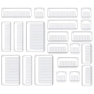 Kootek 21 Pcs Desk Drawer Organizer Trays 4-Size Bathroom Drawer Tray ...