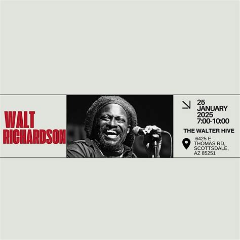 Intimate night with Walt Richardson at the Walter Hive, 6425 E Thomas ...