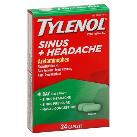 Tylenol Sinus + Headache Cold And Sinus Relief Tablet | OTC Sinus Tablet