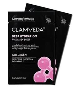 Buy GLAMVEDA Collagen Anti Ageing Face Mask Sheet, 25 g (Pack of 2 ...