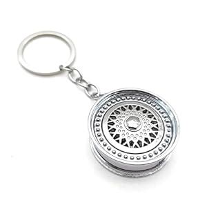 AUGEN Rim Car Part Stainless Steel Keychain Car Enthusiast Metal For ...