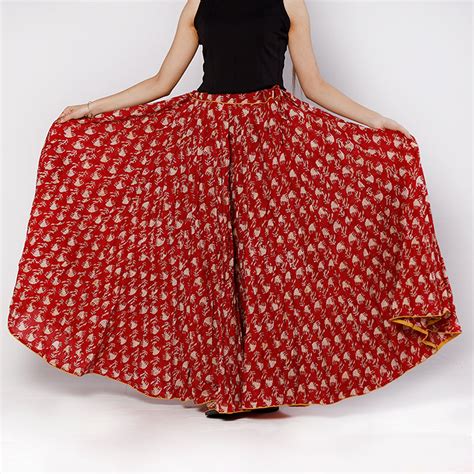 Block Print Skirt - Buy Sanganeri Printed Cotton Skirt Online in India ...