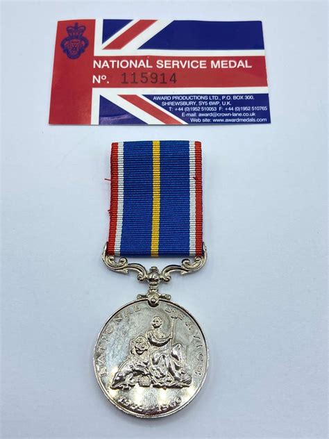 WW2 British National Service Un-Named Court Mounted Medal & Card