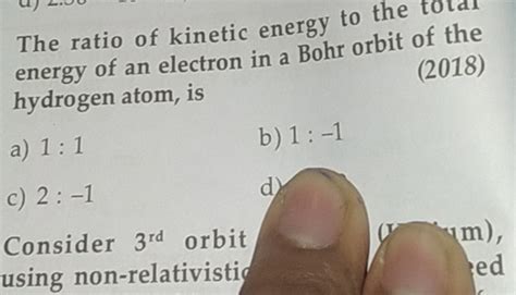 Ratio Of Kinetic Energy