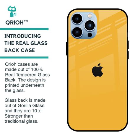 Fluorescent Yellow iPhone 13 Pro Glass Back Cover - Flat 35% Off On ...