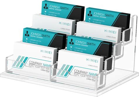 Amazon.com : HIIMIEI Acrylic Business Card Display, Multiple Card ...