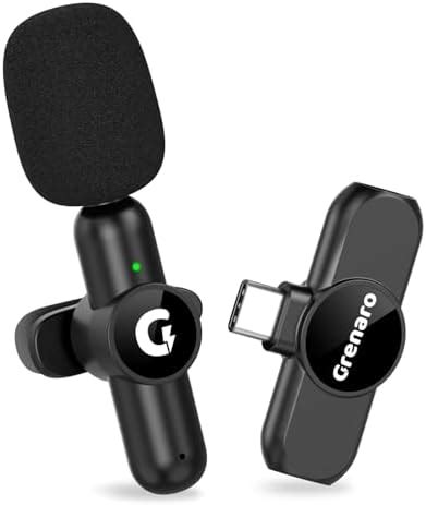 GRENARO Noise Reduction Lapel Wireless Microphone for YouTube,Plug ...