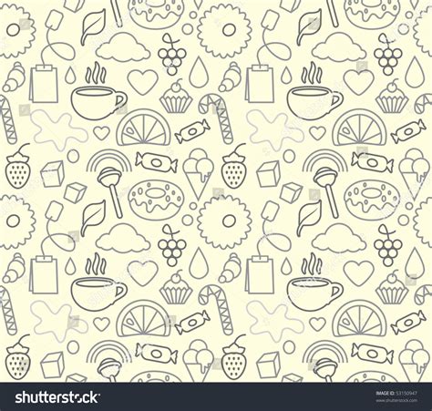 Sweet Food Seamless Texture Background Stock Vector (Royalty Free ...