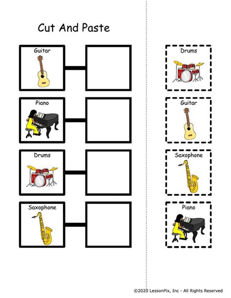 Musical Instrument Worksheet 的图像结果