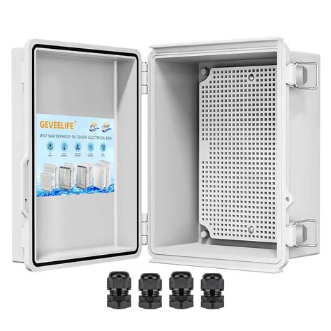 Waterproof Junction Box ABS Plastic, Outdoor Electrical Box IP67 Hinged ...
